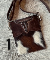 Dompet Tas Selempang Mewah Koboi Tanduk Panjang Terlaris Unisex, Casing Ponsel, Barang Baru, Bordir Tangan, Hiasan Manik-Manik