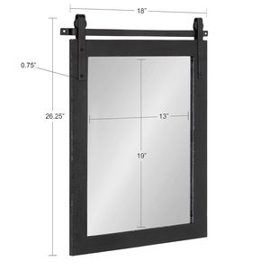 Miroir mural encadrée en bois de style ferme Cates, cadre en bois rustique, miroir décoratif pour salon, chambre à coucher et entrée - Product Image 6