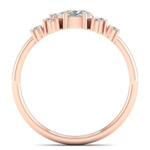 Anillos de Compromiso de Oro Sólido de 14K de Alta Calidad REYES con Moissanita Certificada por GRA para Mujer, Regalo de Aniversario de Lujo, Joyería Fina - Product Image 4