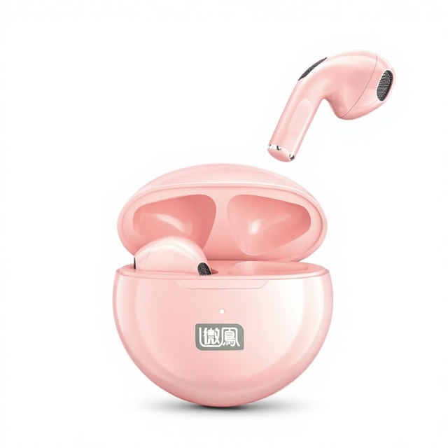Newmine Pink Wireless Earbuds, Bluetooth 5.3 Headphones with ENC Mic, Deep Bass, in-Ear Headset for Sports/Travel, Auto Pairing