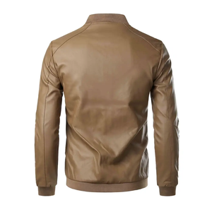New Arrival OEM Wholesale Men <b>Leather</b> Jacket <b>High</b> Quality <b>Top</b> Trending Men <b>Leather</b> Jacket with Customized logo jacket for men - Product Image 2