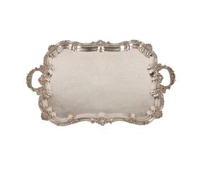 Accessoires de restaurant et d'hôtel Plateau de service alimentaire en laiton en métal de luxe Design de forme carrée avec poignée Personnalisation des fournitures - Product Image 2