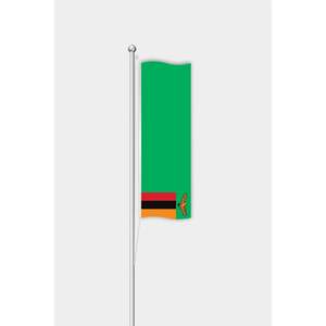 Digital Printing Outdoor Zambian <b>Flag</b> with Aluminum <b>Pole</b> - Product Image 1