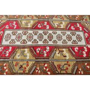 พรมตุรกีวินเทจ ขนาด 4.1x6.8 ฟุต (125x207 ซม.) ลายจุดสีแดง - Product Image 4