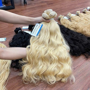 Factory Blonde Vietnamese Raw Virgin 613 Machine Extensiones de cabello Remy de doble trama Natural ondulado 613 paquetes - Product Image 3