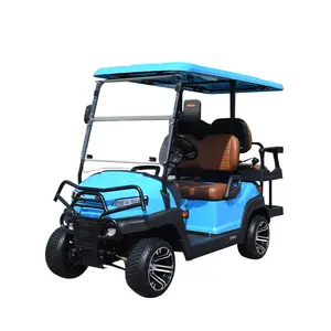4-местная тележка для гольфа Z2C cerulean ярко-синего цвета с роскошными сиденьями из губки и искусственной кожи