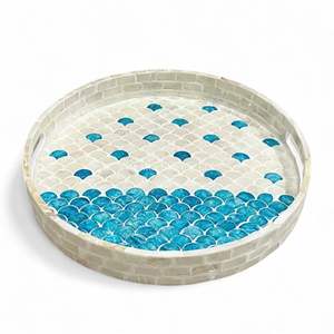 Bandeja de Servir Hecha a Mano con Madreperla, Decoración de Concha Incrustada, Decoración Natural Ecológica para el Hogar, Vietnam - Product Image 2
