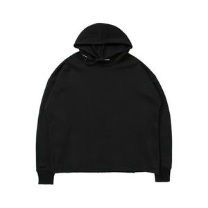 Sudadera con Capucha de Felpa Francesa Gruesa con Logotipo Personalizado, Estilo Urbano, Lavado Ácido, Hombros Caídos, Corte Inferior Deshilachado, Sudadera Corta - Product Image 5
