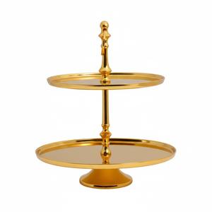 Elegant 3 Tier Gold Metal Eco-Friendly Modern Cake <b>Stand</b> Handcrafted Hammered Finish Dessert Display <b>Cupcake</b> Holder Wedding - Product Image 2