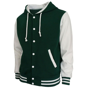 Custom Embroidery Front Vintage Winter Sports Bomber Button-Up Letterman College <b>Baseball</b> <b>Jacket</b> <b>for</b> <b>Men</b> OEM Waterproof - Product Image 2