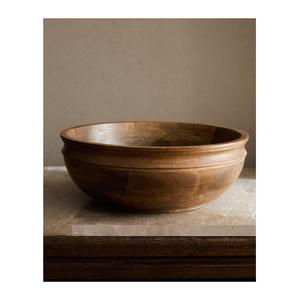 Bol à salade en bois d'acacia à bas prix bol de service en bois naturel de haute qualité en Inde prix spécial d'usine - Product Image 5