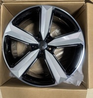 Rines de Aleación de Alta Calidad de 19 Pulgadas, 5x112, Diseño de Espada Grande Mecanizada en Negro para Audi A3 A4L A5 A6L A7 A8