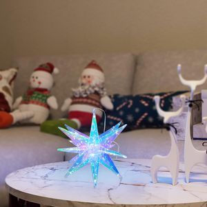 12 "Navidad Moravia estrella prismática iridiscente fácil montaje plegable LED estrella decoración colgante Navidad estrella vacaciones Decoración - Product Image 2