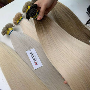 Extensiones de cabello de punta plana rusa 100g Color claro 65cm Longitud Cabello humano vietnamita teñido Extremos individuales suministrados Vietnam - Product Image 1