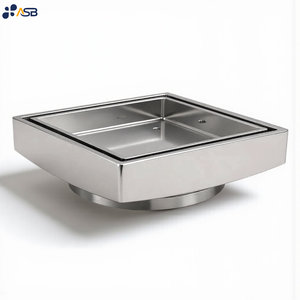 Chứng nhận Brass phòng tắm vòi hoa sen giặt khu vực thoát nước <span class=keywords><strong>S</strong></span>àn Chất thải với gạch chèn Brass PVD mạ điện - Product Image 1