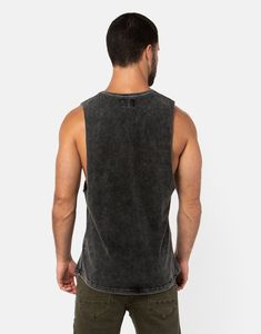 <b>Men</b> Tank Top Gym Sleeveless Shirt Quick Dry Breathable Muscle Tank Custom Logo Sportswear OEM Acid Wash Vintage <b>Singlets</b> Tops - Product Image 3