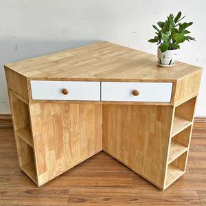 Commode minimaliste en chêne moderne avec tiroirs en MDF et en métal pour chambre à coucher et salon - Product Image 3