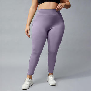 Vente en gros Leggings de fitness pour femmes taille haute et basse Leggings de fitness en coton extensible grande taille avec logo personnalisé pour femmes - Product Image 3