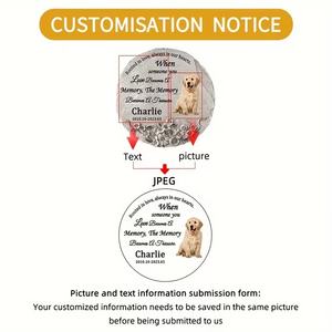 Plakat Kenangan Hewan Peliharaan dari Resin yang Dapat Disesuaikan - Foto/Nama/Tanggal/Kutipan yang Dapat Diukir, Desain Aksen Bunga, Ideal untuk Penanda Taman - Product Image 2