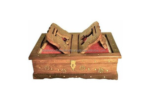 Chất Lượng Cao Bằng Gỗ Thánh Giữ Cuốn Sách Đứng Có Thể Gập Lại Booends Tay Khắc Gỗ Regal Cho Quran Kinh Thánh Và Khác Cuốn Sách Tinh Thần - Product Image 3