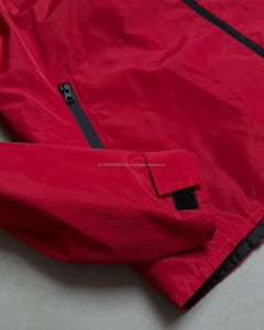 Fabricant de survêtements personnalisés, ensemble de jogging avec capuche zippée et broderie, pantalon de survêtement en nylon à blocs de couleurs, survêtements coupe-vent pour hommes - Product Image 2