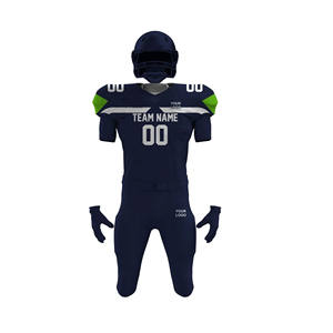 Original de fábrica Reversible uniforme de fútbol americano personalizar aparejos Sarga de alta calidad camisetas juveniles camiseta de fútbol americano - Product Image 5