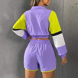 Venta al por mayor 2025: Chándales deportivos cortavientos 100% nailon para mujer, con cremallera, ajuste regular, tallas grandes, resistentes al viento, ecológicos y transpirables. - Product Image 4