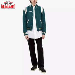 Veste universitaire pour homme en toile de haute qualité, style Letterman, manches longues, col montant, poches, style streetwear - Product Image 5