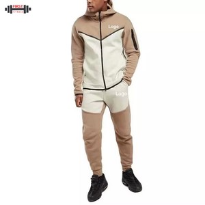 Gran oferta, conjunto de chándal deportivo para entrenamiento de invierno para hombre, pantalones de chándal transpirables de lana de algodón 100%, Sudadera con capucha personalizable - Product Image 4