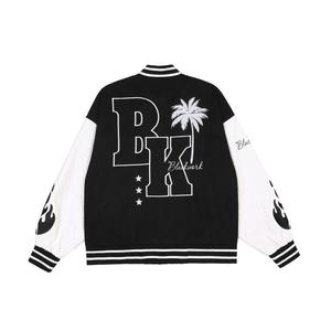 Chaqueta de béisbol de algodón personalizada para hombre, chaqueta blanca con letras, chaqueta hecha a medida para hombre - Product Image 4