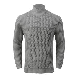 Pull en coton 100% pour homme, surdimensionné, pull d'hiver décontracté à manches longues, crochet avec motif imprimé logo, décoration, pulls pour homme - Product Image 4