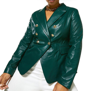 Vestes en cuir pour femmes les plus vendues, de haute qualité, personnalisées, respirantes, teintes unies, à bas prix, vente en gros de vestes en cuir véritable - Product Image 1