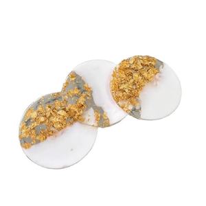Handmade resin coaster set with floral embedded design <b>epoxy</b> mats perfect for stylish dining <b>table</b> living room and gifts - Product Image 5