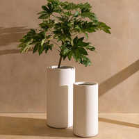 Design moderne Grands pots de fleurs en ciment Jardinières d'extérieur Matériau écologique pour les plantes et l'aménagement paysager