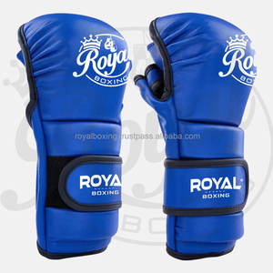 Alta calidad logotipo personalizado pu cuero mujeres niños entrenamiento con pesas híbrido marrón negro UFC mma guantes de boxeo - Product Image 4
