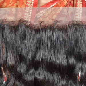 Prix de gros Fournisseurs Cheveux humains indiens bruts doublement étirés Frontal Bodywave avec texture douce et lisse Remy Vente par exportateurs - Product Image 4