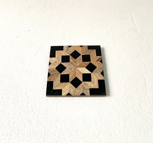 Posavasos de diseño clásico de alta calidad, posavasos de resina y madera de acacia, grabado personalizado, estilo europeo, para bebidas, mesa usada - Product Image 2