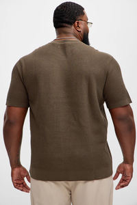 T-shirt col rond léger de haute qualité 100% coton, coupe ample décontractée, manches courtes, personnalisable par Antique Fashion - Product Image 4