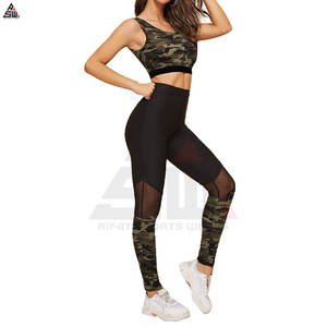 Ensemble de yoga premium grande taille, tenue luxueuse en deux pièces, logo frontal, conçu pour le confort, la flexibilité et le mouvement, en spandex/polyester - Product Image 4