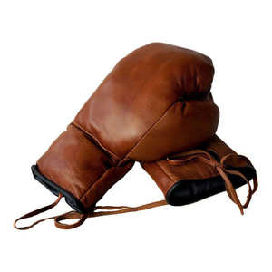 Gants de boxe professionnels en cuir 100% avec logo personnalisé VINTAGE - Product Image 2