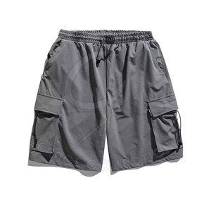 Shorts coupe-vent style streetwear sportif, tissu 100% polyester, homme, imperméable, séchage rapide, respirant, coupe ajustée, logo personnalisé - Product Image 3