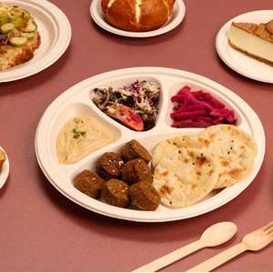 Plats jetables sûrs de nourriture avec le matériel certifié de catégorie comestible de FDA - Product Image 1