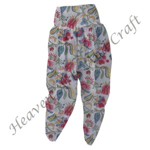 Pyjama d'été en coton imprimé à la main pour femmes, vêtements de nuit en coton doux, pantalon Patiala confortable pour la nuit, tenue quotidienne pour femmes - Product Image 6