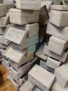 ตะกร้าหวายสานทรงหอยเชลล์แฮนด์เมดแบบพรีเมียมอุปกรณ์จัดระเบียบเครื่องจักสานตกแต่งสวยงามสำหรับใช้ในบ้าน - Product Image 6