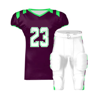 Ropa de fútbol americano unisex de talla grande, ropa deportiva de verano con estampado transpirable, conjuntos de colores lisos - Product Image 2