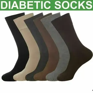 Calcetines de fibra de bambú de algodón de punto antibacteriano para hombre de negocios transpirables orgánicos de fabricantes