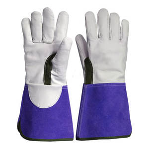 Gants de travail de soudeur résistants à la chaleur extrême avec logo personnalisé du meilleur design Gants de sécurité de soudage en cuir respirants de qualité supérieure - Product Image 1