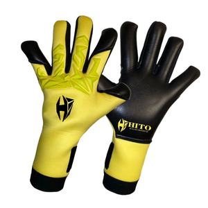 Gants de gardien de but personnalisés, paume avant en latex allemand 4 mm, dos en caoutchouc, injecté, enveloppes pour les doigts et le pouce, sangle amovible - Product Image 1