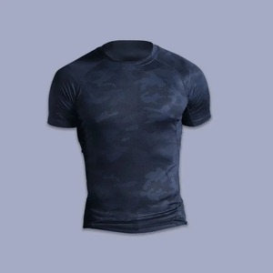 Débardeur de sport pour homme en tricot Spandex/Coton, à séchage rapide, manches courtes, style urbain, pour l'entraînement de basketball et le fitness, sculptant la silhouette - Product Image 4