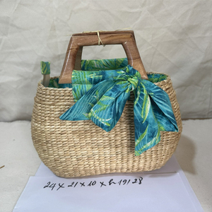 Women's style all-in-one simple single shoulder <b>straw</b> braided new <b>large</b> capacity braided <b>bag</b> seaside holiday <b>beach</b> <b>bag</b> - Product Image 1